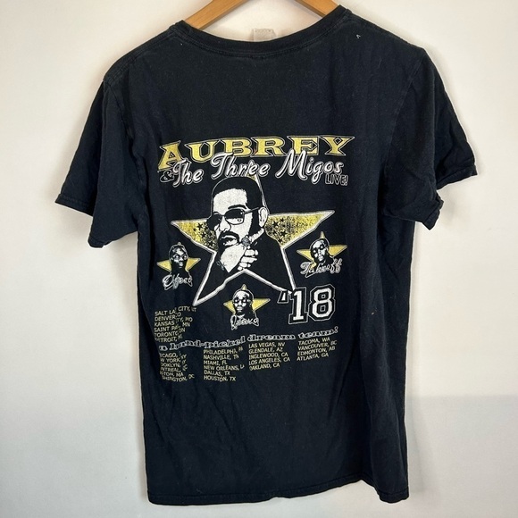 Aubrey and the Three Migos 2018 Concert T-Shirt Medium Black Tour Merch Bleach - Picture 3 of 3